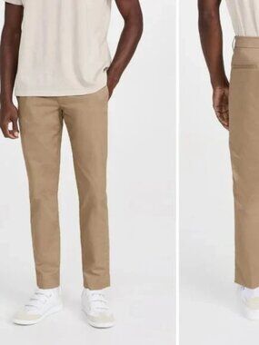 Theory Mens Zaine Patton Straicht leg Stretch Chino Pants Size 36x30 Knaki